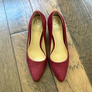 Vince Camuto Burgundy Chunky Pumps 38